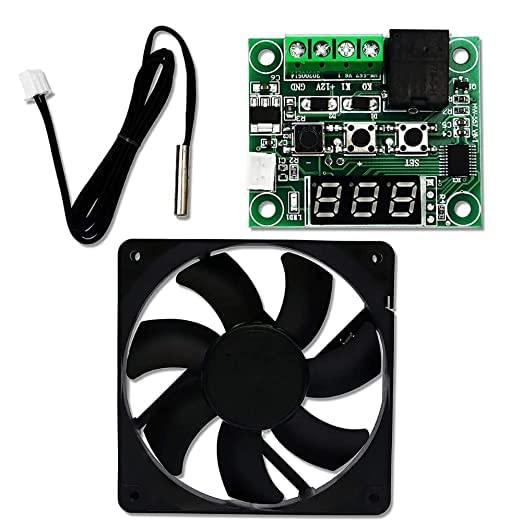 S P XH-W1209 Digital Temperature Sensor & Controller with 3 inch Exhaust Black Fan-image-17
