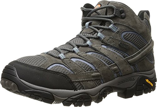 Merrell Women's Moab 2 Mid Waterproof Hiking Boot, Granite, 8 M US
