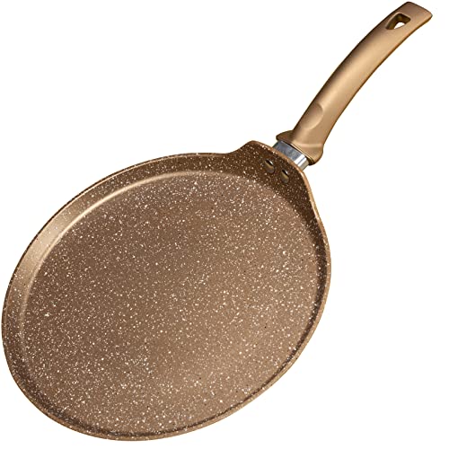 Comparison: Best Pan For Tortillas 8 Innerwell 11 inch Nonstick Crepe Pan, Granite Coating Flat Skillet Dosa Tawa Tortilla Pan, Large Pancake Griddle Comal Pan, Compatible with All Stovetops, PFOA Free