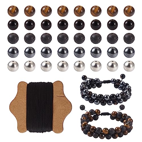 FASHEWELRY Mala Yoga Men Bracelet Making Kit - 220pcs Natural ...