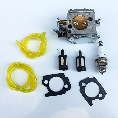 KIPA Carburetor Spark Plug Fuel Filter kit for Stihl 041 041AV 041 Farm Boss Gas Chainsaw # 1110-120-0609 with Mounting Gaskets