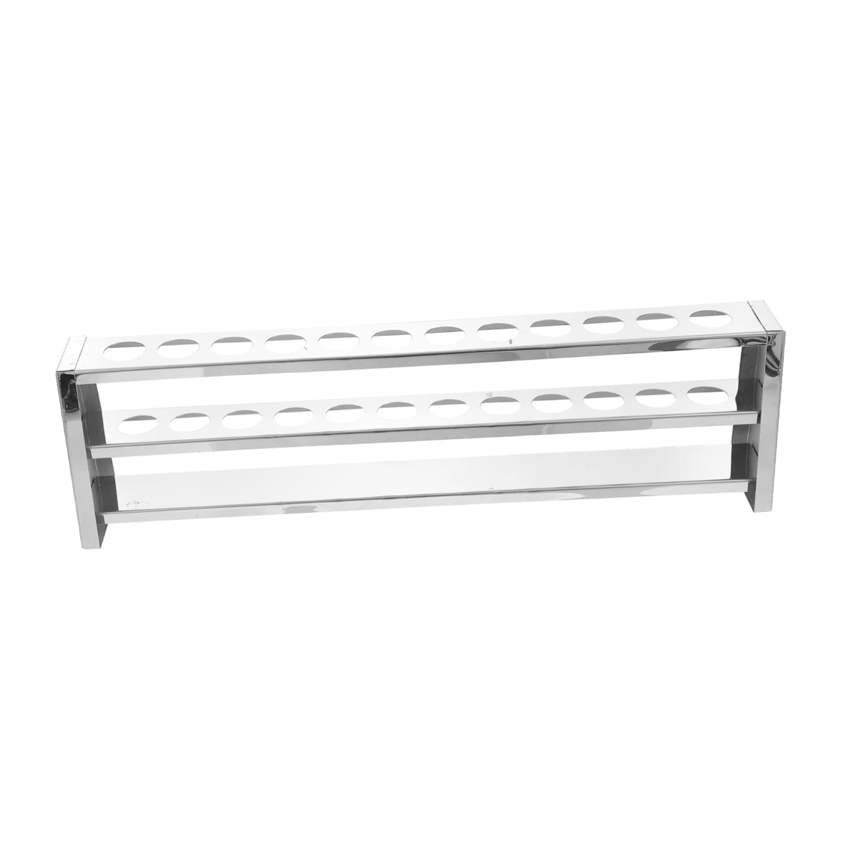 Support pour Tubes à Essai en Acier Inoxydable, Argenté