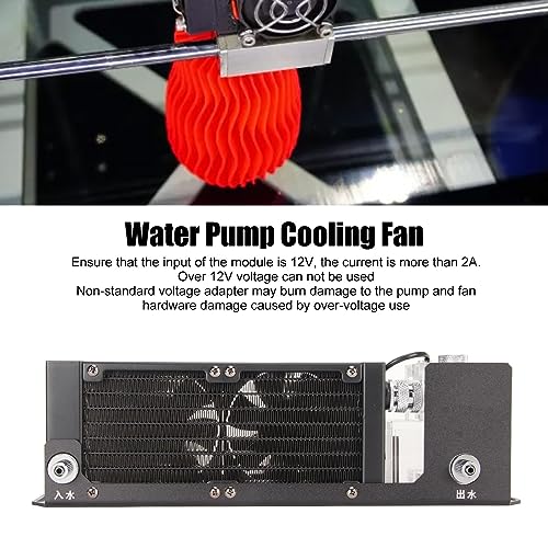 Water Cooling System, Aluminum with 2 Fans, G1/4 Threaded Interface for PC CPU Computer, 250ml Capacity, US Plug 100-240V