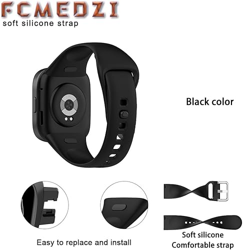 Miniatura 7 de FCMEDZI Fundas y correa compatibles con Xiaomi Redmi Watch 3, protector de pantalla, accesorios de reloj inteligente, TPU suave, cobertura completa,