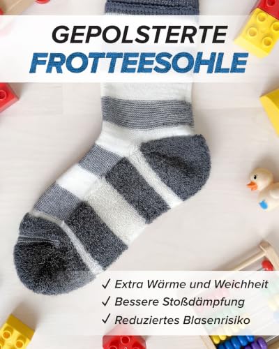 Vitsocks Merino Wollsocken Kinder 4er-Pack, Jungen & Mädchen, Sterne & Streifen, 31-34 – Bild 3