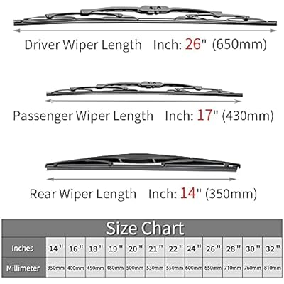 Buy Otuayauto Front And Rear Windshield Wiper Blade Kit Replacement For Subaru Forester 2012 2018 Full Size Online In Indonesia B07jnfjxm3