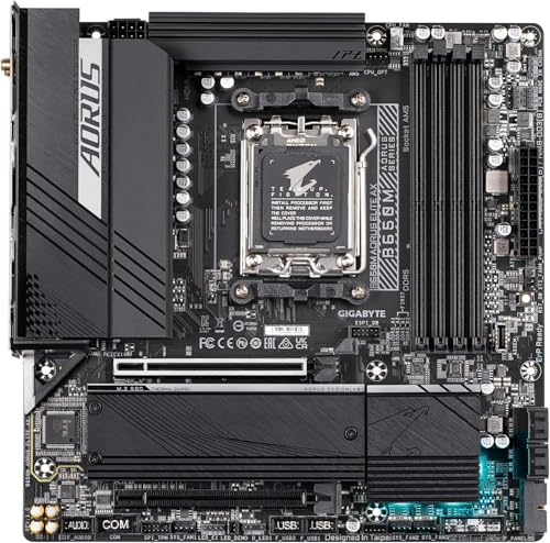 Image of Micro Center AMD Ryzen 7 7700X CPU Processor Bundle with GIGABYTE B650M AORUS Elite AX Gaming Motherboard (AM5, Micro-ATX, DDR5, PCIe 5.0 M.2, USB 3.2 Gen2X2 Type-C)