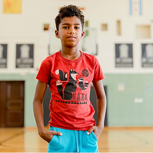 Image of Mightly Boys and Girls' Crewneck Short Sleeve T Shirts | 100% Organic Cotton, Colorful, Soft & Basic Crewneck Tee for Kids