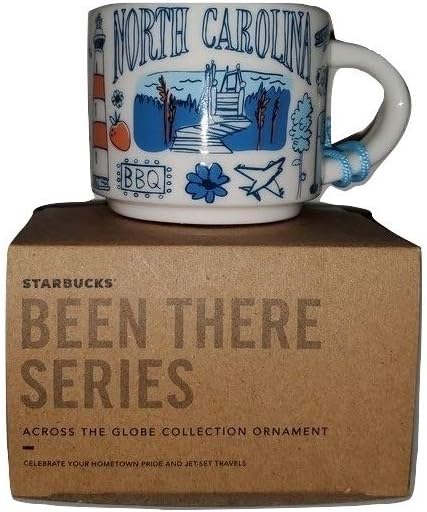 Starbucks North Carolina Been There Series Ceramic Coffee Mug Demitasse Ornament 2 oz