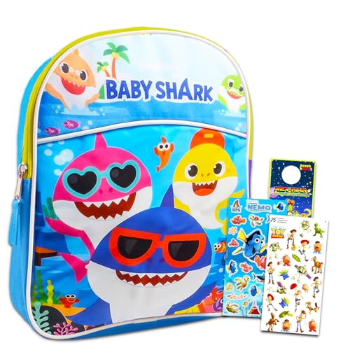 Baby Shark Mini Backpack for Boys & Girls Bundle - 11" w Adjustable Straps