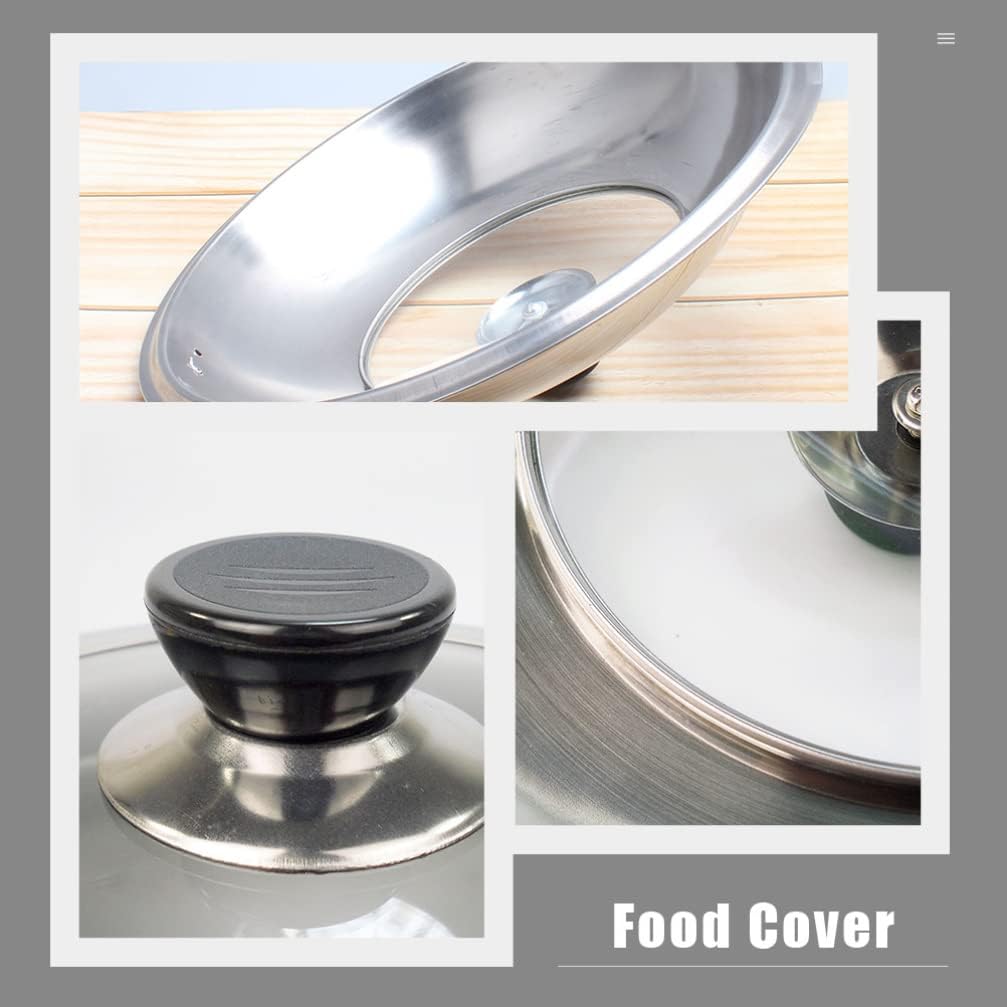 Stainless Steel Visible Cooking Pot Cover Lid Multi-functional Kitchen Essential for Home and Restaurant Use Keeps Food Fresh and Temperature