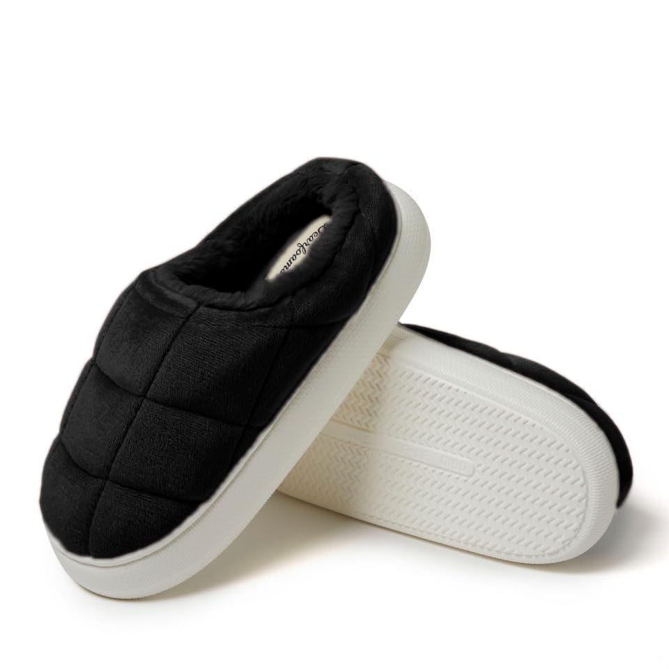 Dearfoams Women's Quilted Cloud Puff Lightweight Cozy Shea Clog with Platform Cushioned Outsole Slipper2