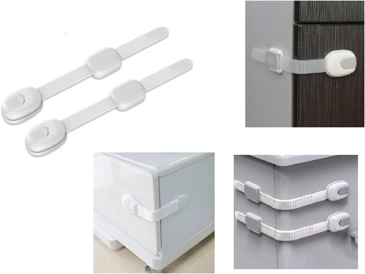 Baby Proofing Safety Guards Kit Adjustable Child Locks for Kitchen