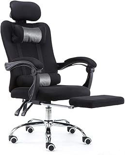 GQF Silla de Oficina Cojín de látex elástico con Respaldo Alto Silla de computadora reclinable con Soporte Lumbar y Soporte para el Cuello,cojín de Asiento Ajustable y reposacabezas y reposapiés