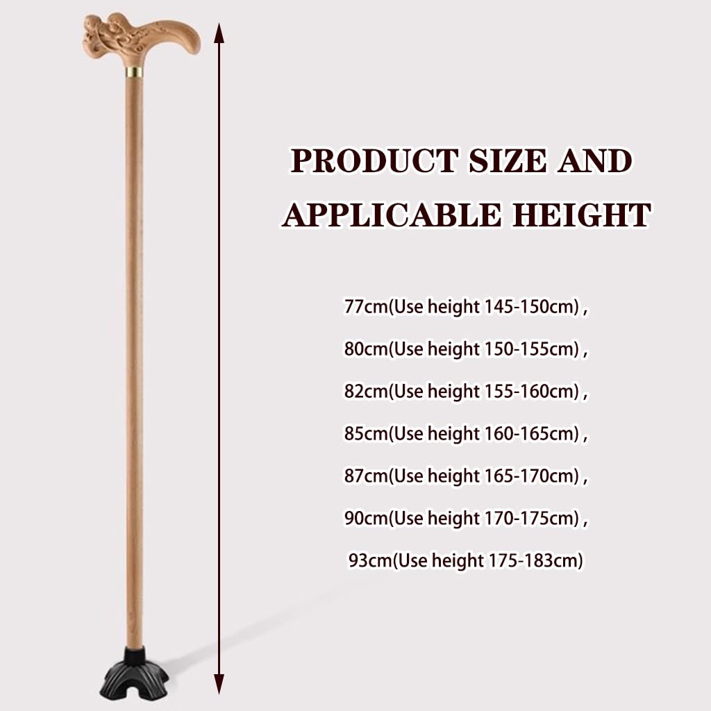Bastone da Passeggio, Bastone da Passeggio in Legno Fatto a Mano con Cinturino Polso, for Mantenere l'equilibrio(77Cm(Use Height 145 150Cm))