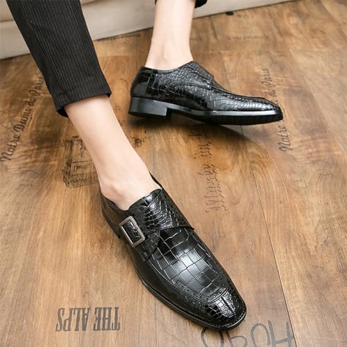 Leather Male Dress Shoes Lace Up Leather Round Toe Low-Top Lug Sole Non Slip Dress Shoes Classic Modern Formal Leather Shoes Casual Loafers3
