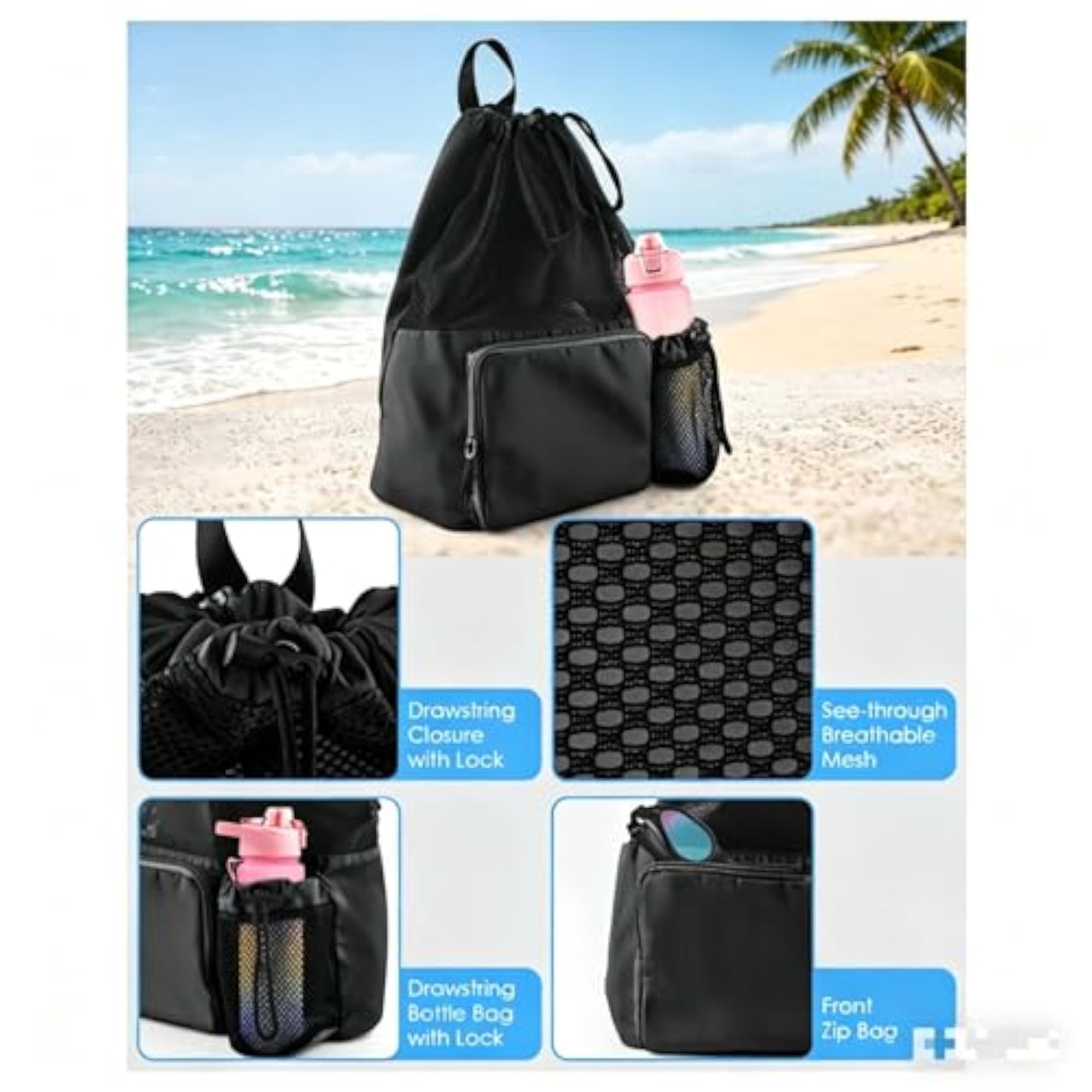 Multipurpose Mesh Durable Bag, Large Capacity