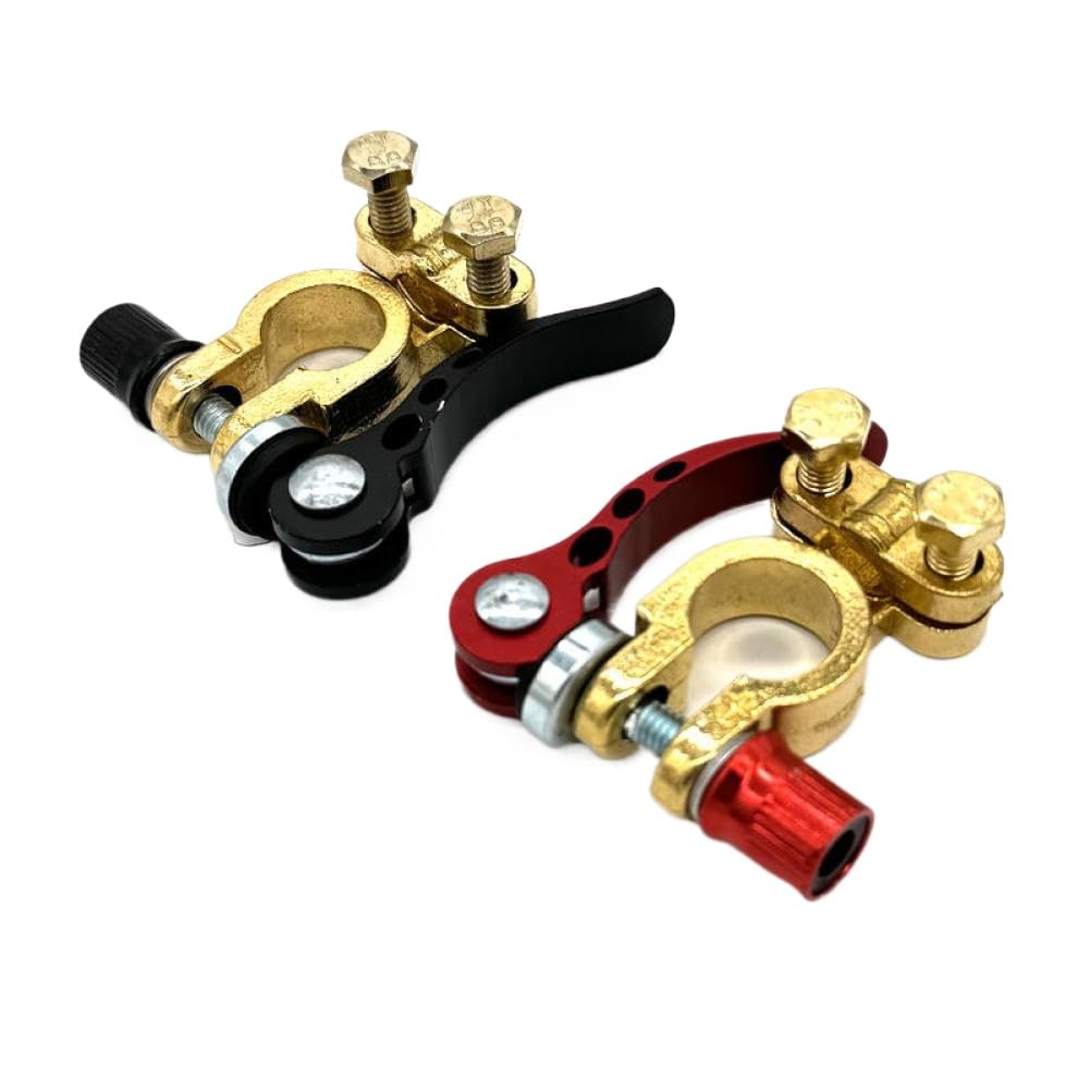 Connettore a sgancio rapido per morsetto terminale automobilistico in ottone compatibile con motocicletta per auto, roulotte