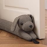 habibee 38 Inch Door Draft Stopper for Bottom of Door to Avoid Noise or Cold Air, Decorative Dog Draft Blocker for Window, Cute Door Draft with Hanging Loops for Sweet Home Decor