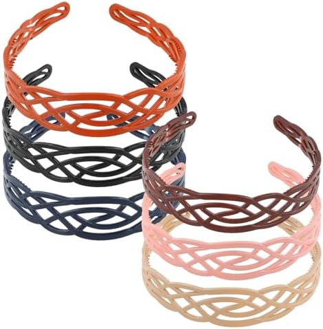 6 Diademas de Plástico para Mujeres y Niñas, Diademas Anchas de M...