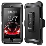 PTUNA iPhone 7 Case, iPhone 8 Defender Case with Belt Clip, Kickstand, Holster, Heavy Duty, Separate Screen Protector Included, Rugged Rubber Case Compatible with iPhone 7 & iPhone 8