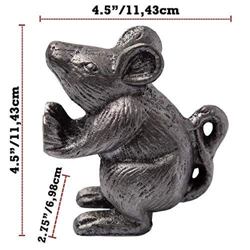 image for Comfify Cast Iron Mouse Door Stop - Decorative Rustic Door Stop - Stop