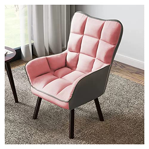Accent Sessel – Moderner, gepolsterter Lounge-Sessel mit hoher Rückenlehne und Beinen aus Massivholz – stilvolles Lesesofa für gemütliche Freizeit-Sitzen im Wohnzimmer