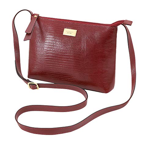 Bolsa Feminina Couro Transversal Mariart Lezard 2190 (Vermelho)