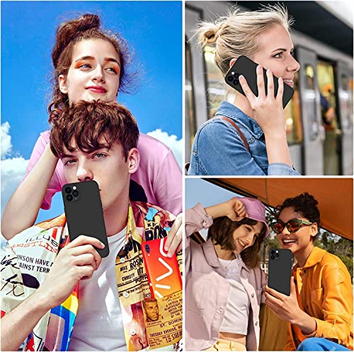 Image of DIZORO Candy Liquid Silicone iPhone Case Cover for iPhone 11 Pro, All Cube Series with Microfiber Lining Compatible iPhone 11 Pro (5.8 inch) Round Edges (iPhone 11 Pro, Black)
