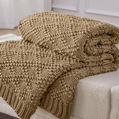 Knitted Weighted Blanket for Adult, Chunky Knit Weighted Throw fo...