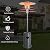 COSTWAY Outdoor Patio Heater, 50000 BTU Propane Heater with Stainless Steel Burner and Wheels, Triple Protection System, Standing Portable Outside Heater for Porch, Deck, Home and Commercial, Grey