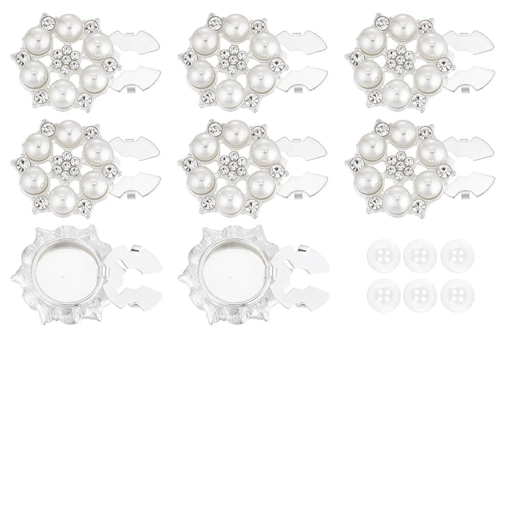 Housses boutons de manchette strass pour transformer un bouton simple en bijou à clipser