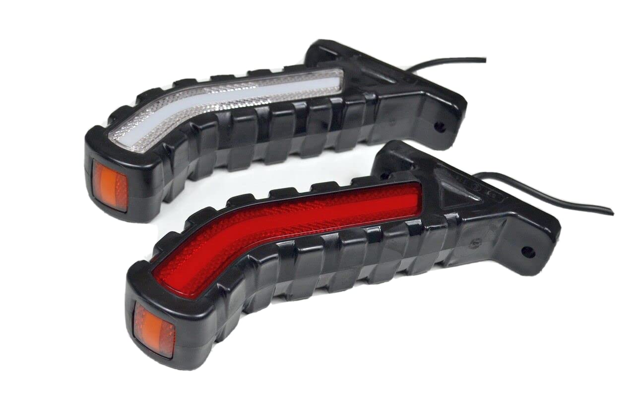 Luci di posizione laterali a LED 24 V, per camion, rimorchi, autobus, roulotte, neon bianco, arancione e rosso