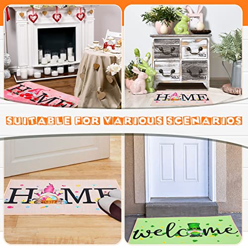 3 Pcs Valentine's Day Gnome Welcome Door Mats 16 X 24 Inch St. Patrick's Day Easter Greeting Front Porch Rugs Indoor Outdoor Door Mats Entrance Patio Carpet Decor (Vivid Style) #TOP6