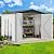 DWVO 8x6ft Metal Outdoor Storage Shed, Waterproof Tool Shed Heavy-Duty Storage Unit with Lockable Door and Vents, Ideal for Bicycles, Tools, Lawnmowers, Backyards, Patios, Lawns - White