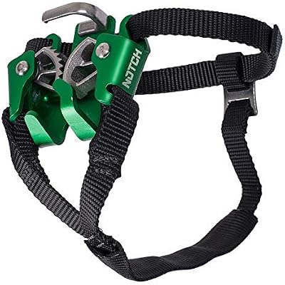 Notch Jet Step Foot Ascender with Unique Dual Cam has Less Spring Tension for Reduced Wear & Drag on the Climbing Line, use on Either Foot, Rope Diameter Range 11-13mm (41001)