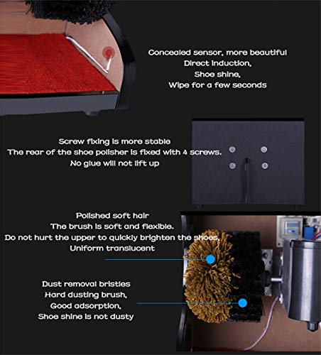Alus- Shoe Polisher Electric Shoe Shine Machine Automatic Brush Shoe Sensor Vertical Shoe Polisher Suitable For Hotel Entrance Hall #TOP6