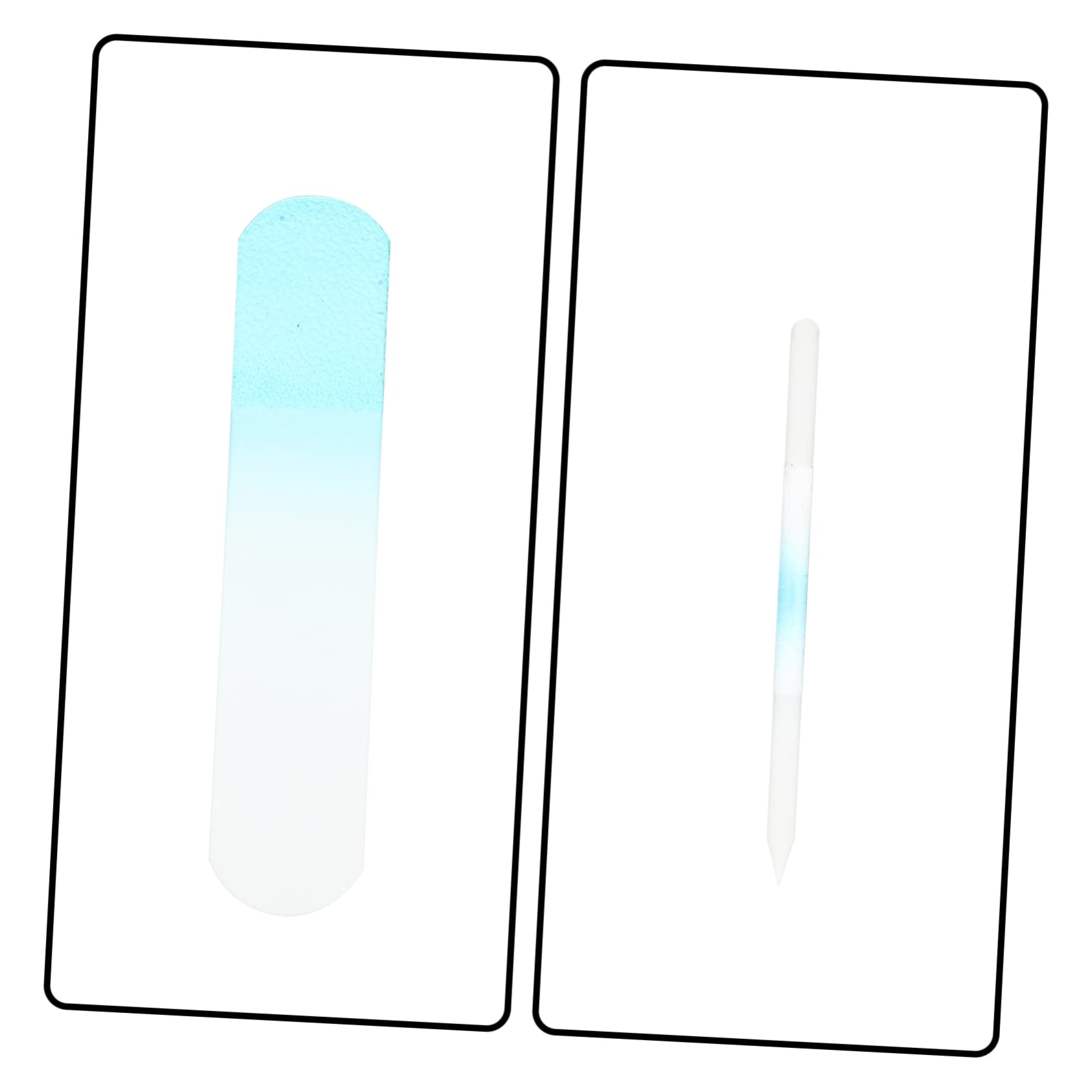 Healeved 8stücke Glas-nagelfeilen Professionelle Maniküre-werkzeuge Für Naturnägel Ergonomisches Design Mit Blauem Griff Für Zuhause Und Salongebrauch