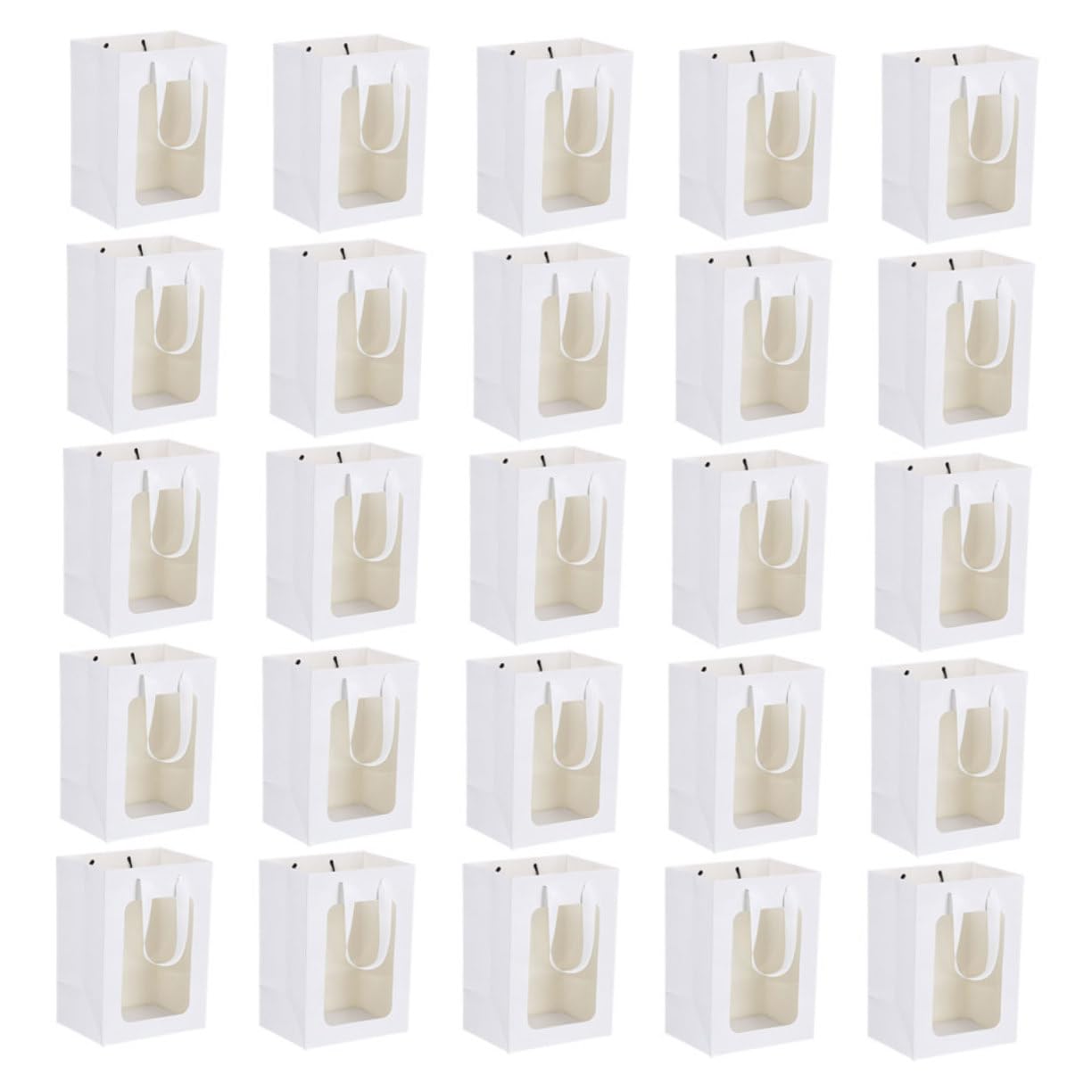 SOLUSTRE Bolsas de Obsequio Ventana Transparente 25 Unidades Papel white