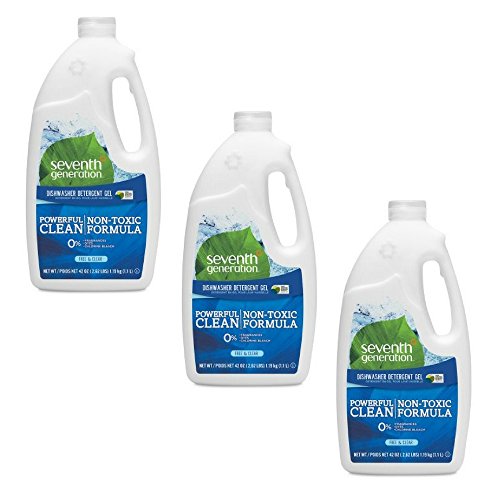 Seventh Generation Dishwasher Detergent Gel, Free & Clear, 42 Fl Oz - Pack of 3