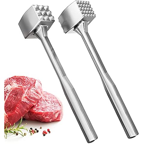 Meat Tenderizer 1 pcs - Aluminium Meat Mallet - Dual-Sided Meat Tenderizer Tool Kitchen Meat Pounder Home Meat Hammer for Tenderizing Ice Steak - Stainless Veal & Chicken Safe Meat Beater 1309479 Cover