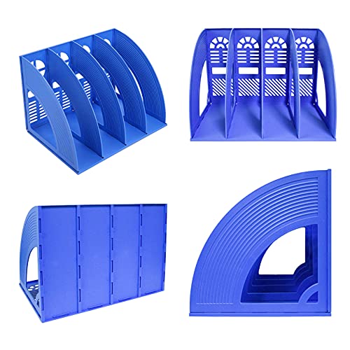 Porte-revues en Plastique, HAIYUU Porte Revue Bureau avec 4 Compartiments, Porte Magazines Porte-journaux Rangement Bureau Organisateur pour Document Papier A4 Cahier Magazine Fichiers – vue 6
