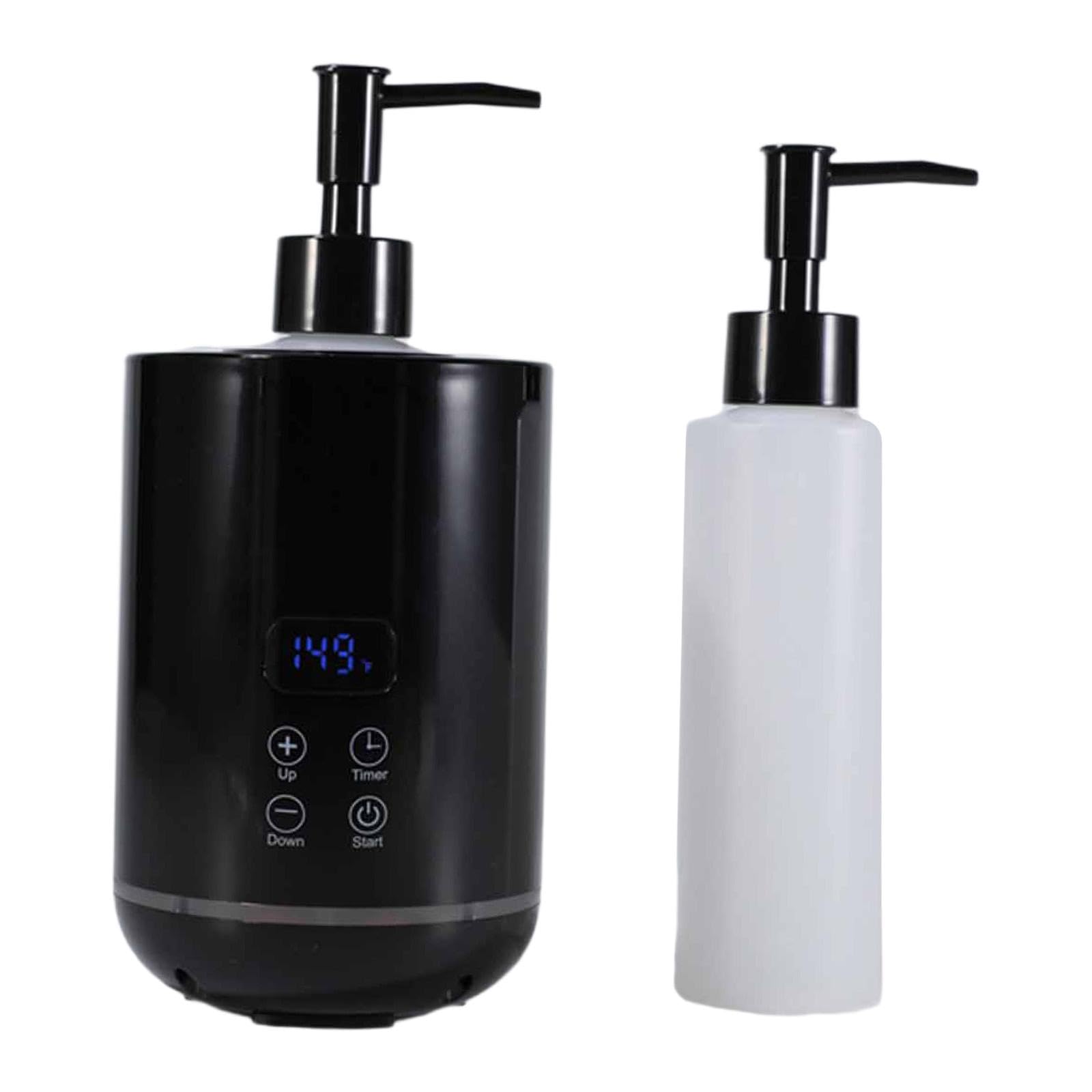 3 Pièces Chauffe-Huile de Massage, Appareil de Chauffage Portable, Chauffe-Bouteille et Chauffe-Lotion en Matériau PP, Affichage LED Tactile, Approprié pour Salon, Voyage, Noir