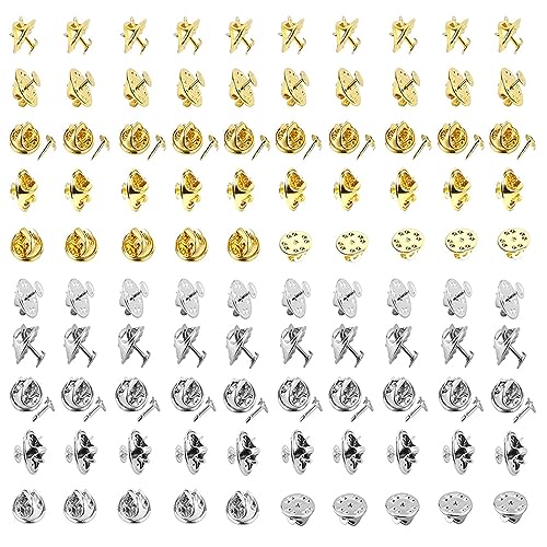 Amazon.co.jp: MEDUSHASHA ピンバッジ 留め具 金具 蝶タック