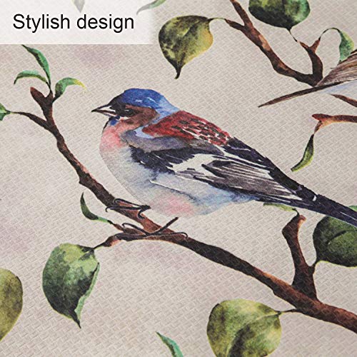 Farmhouse Kitchen Mats Cushioned Anti-Fatigue Comfort Mat for Home & Office Ergonomically Engineered Memory Foam Kitchen Rug Waterproof Non-Skid, 47\" by 18\",Birds