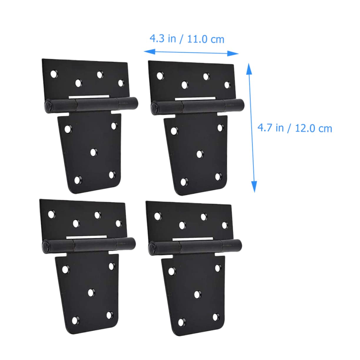 Operitacx Cerniere per Porte Pesanti in Acciaio Nero 4pezzi Cerniere Stabili e Resistenti per Camere da Letto e Residenze