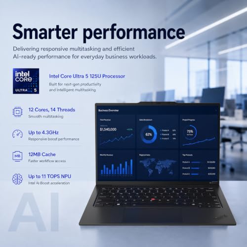 Image of Lenovo ThinkPad X1 Carbon, 14 inch FHD+, Ultra 5 125U, 16GB DDR5, 512GB SSD