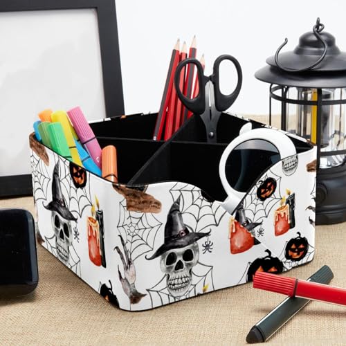 Organiseur de bureau 4 compartiments au design épuré avec pot à crayons robuste - 8