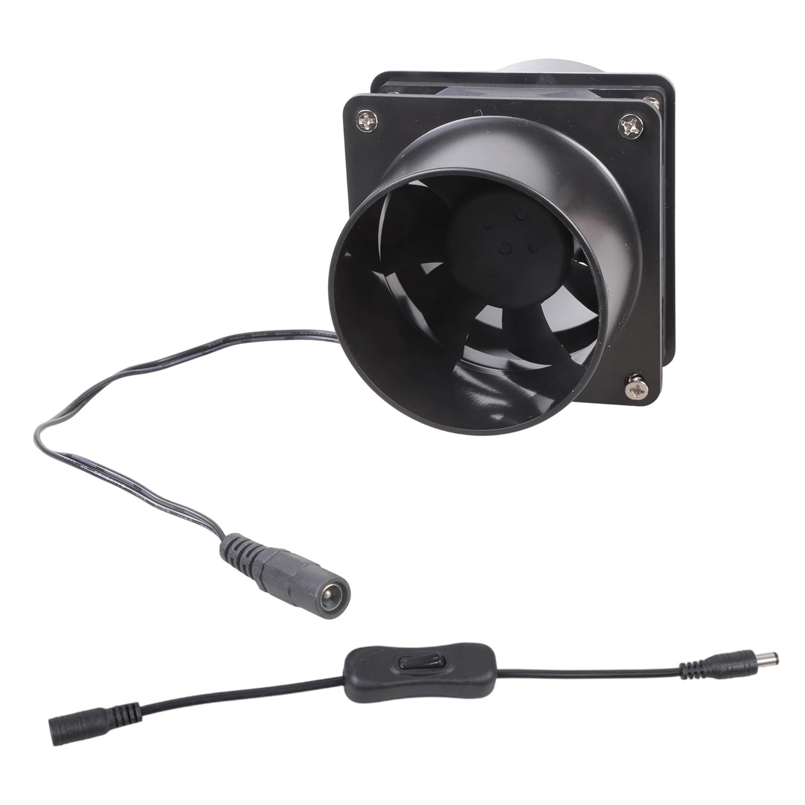 Kalttoy Women's 12V 0.4A Brushless Double Pipe Exhaust Cooling Fan Including Switching Wire 2 Ducts 8 Screws 3800 Rpm Motor For Efficient Air In Craft Workshops Greenhouses And Painting Applications Fan