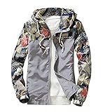 ♫♫ Paket umfassen: 1 Herren mode bunt Jacke.♫♫ Material: Baumwolle und Polyester.♫♫ Sehr geeignet für Sport, Tourismus, Fitness，Täglich, Laufen，Geschäft, Urlaub, Party, machen Ihnen charmant und cool.